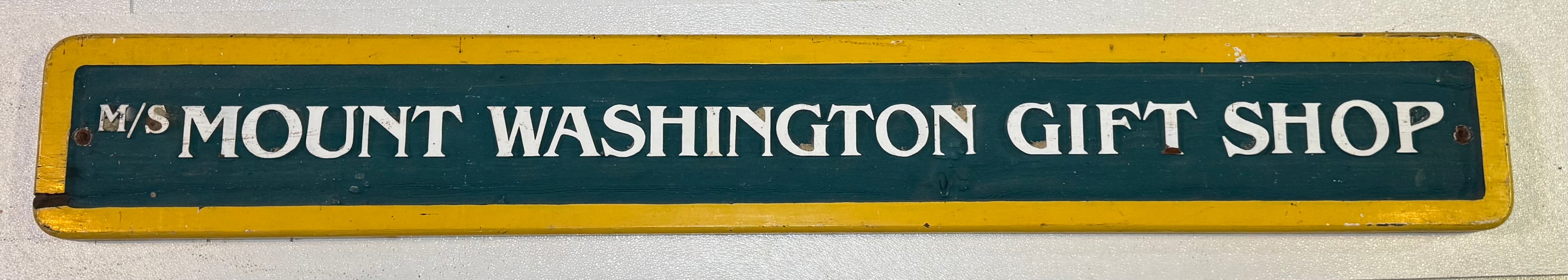 M/S Mount Washington Gift Shop Sign #1