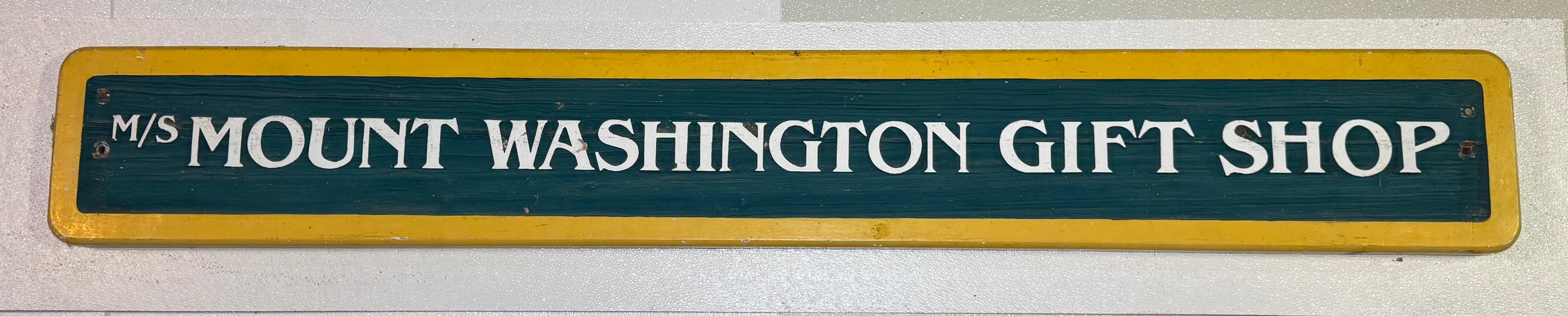 M/S Mount Washington Gift Shop Sign #2